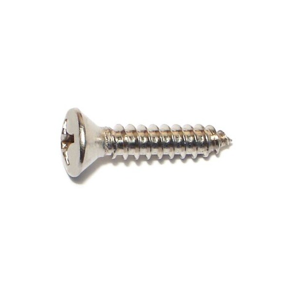 Midwest Fastener Sheet Metal Screw, #12 x 1 in, 18-8 Stainless Steel Oval Head Phillips Drive, 50 PK 53599 - main